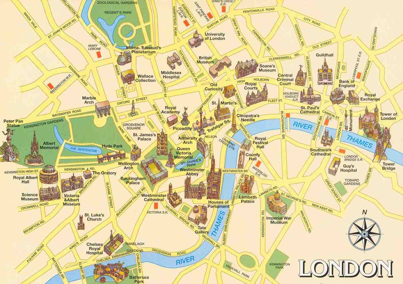 Carte De Londres Plan Touristique Londres
